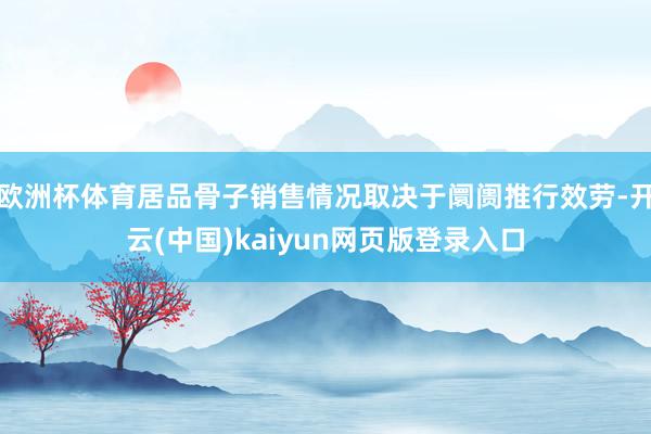 欧洲杯体育居品骨子销售情况取决于阛阓推行效劳-开云(中国)kaiyun网页版登录入口